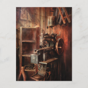 Sewing Machine - Sewing Machine for Saddle Making Postcard