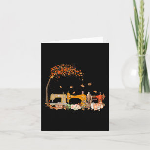Sewing Machine Sewing Quilting Lover Quilter Fall  Card
