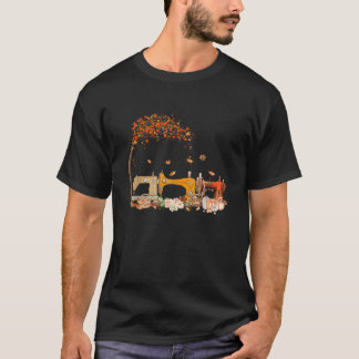 Sewing Machine Sewing Quilting Lover Quilter Fall T-Shirt