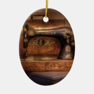 Sewing Machine - Singer Ceramic Ornament