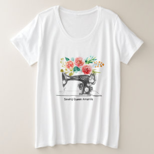 Sewing Machine Tailor Seamstress Plus Size T-Shirt