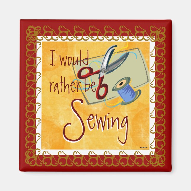 Sewing Magnet (cranberry) (Front)