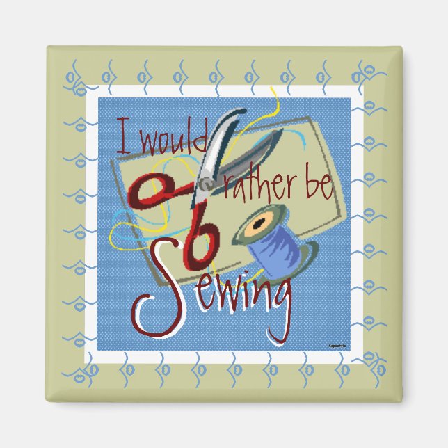 Sewing Magnet (sage/blue) (Front)