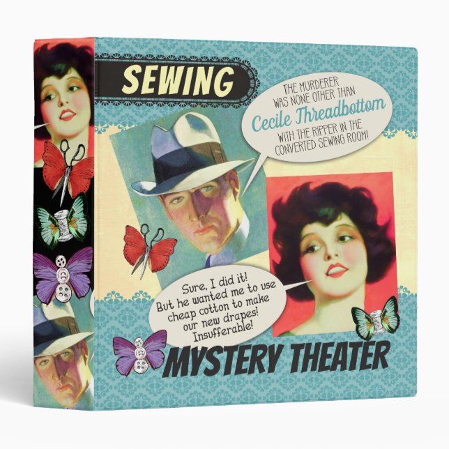 Sewing murder mystery crafts pattern binder (Front/Spine)