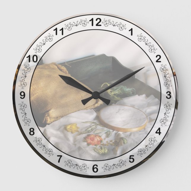 Sewing - Needle point  Large Clock (Front)