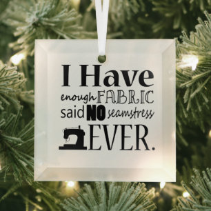 Sewing Not Enough Fabric • Crafts Glass Ornament