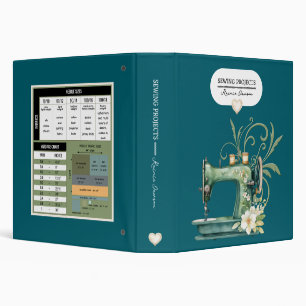 Sewing Projects Teal Vintage Look Binder