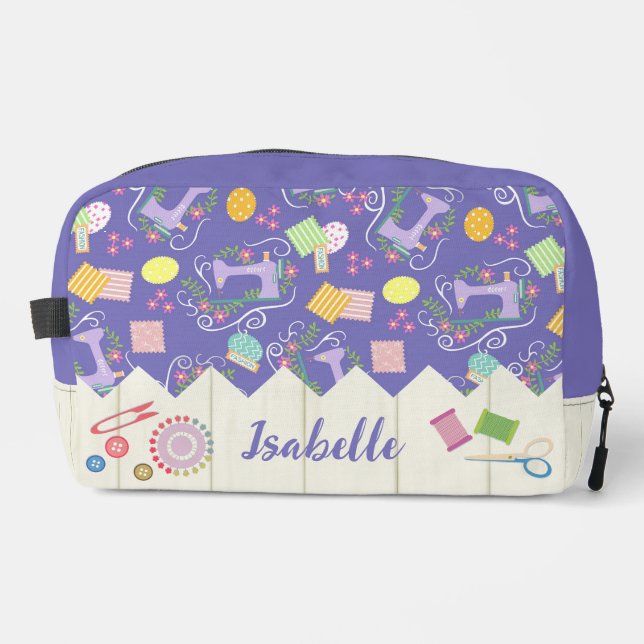 Sewing Purple Dopp Kit (Front)