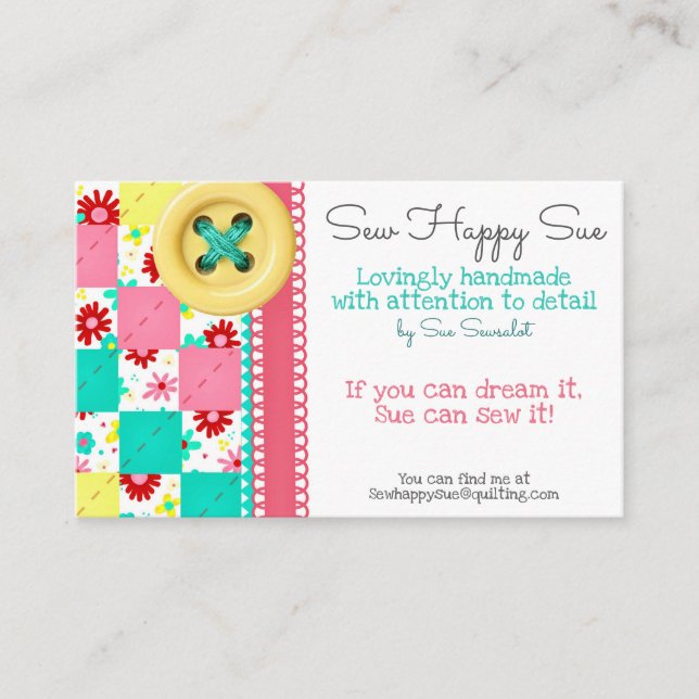 Sewing/Quilting Business Card (Front)