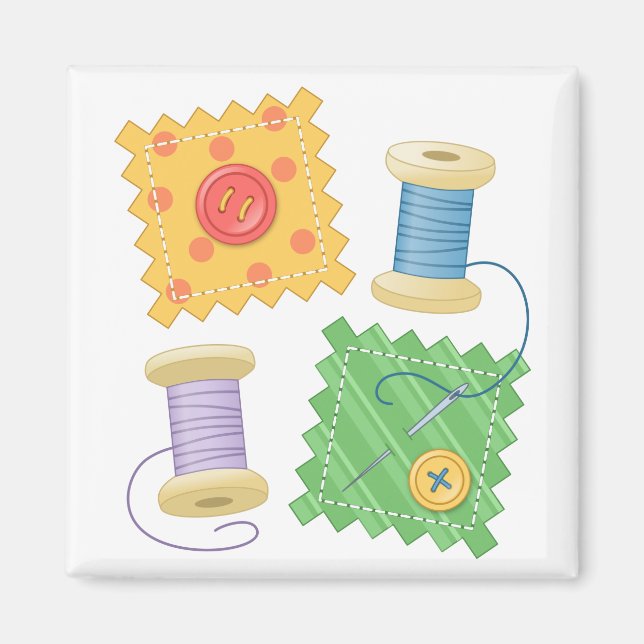 Sewing Quilting Craft Hobby Magnet (Front)