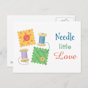 Sewing Quilting Craft Hobby Quote Postcard