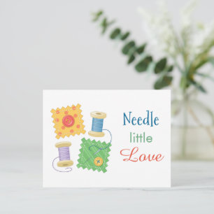 Sewing Quilting Craft Hobby Quote Postcard