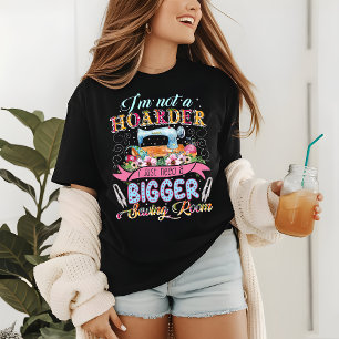 Sewing Quilting Seamstress Flora Funny Modern Tri-Blend Shirt