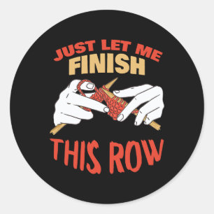 Sewing Quilting Tailor Dressmaker Funny Knitting L Classic Round Sticker