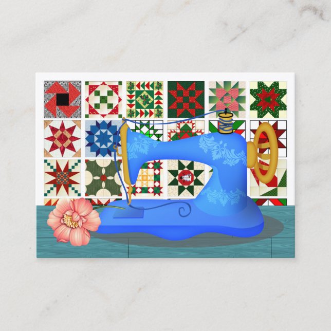 Sewing / Quilts / Seamstress Business Card - SRF (Front)