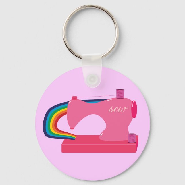 Sewing Rainbows Keychain (Front)