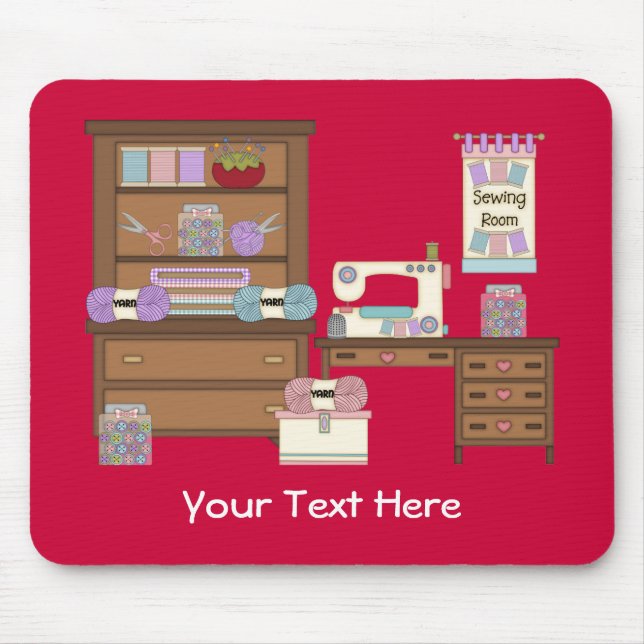 Sewing Room 2 (personalized) Mouse Pad (Front)