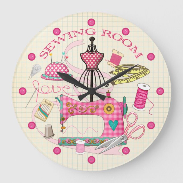 Sewing Room Large Clock (Front)