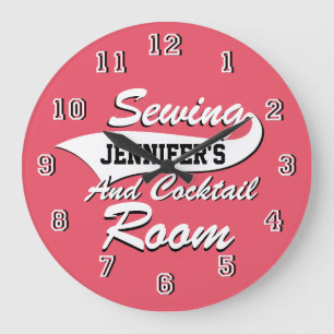Sewing Room Personalize Large Clock