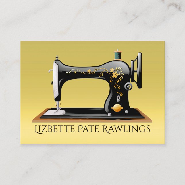 Sewing Seamstress Designer Business Card (Front)