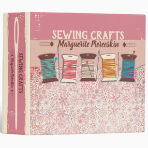 Sewing seamstress quilter quilting personalized 3 binder