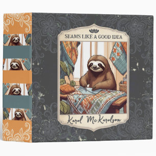 Sewing seamstress sloth quilter quilting binder
