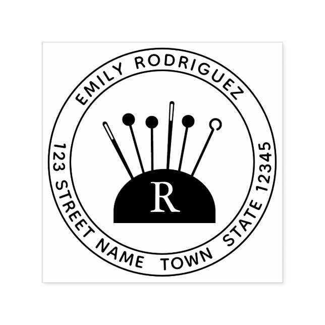 Sewing Self Inking Rubber Stamp (Design)