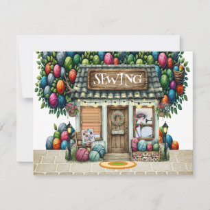 SEWING Shop  NOTE CARD - See Back 