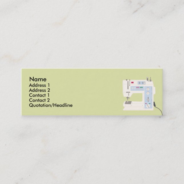 Sewing - Skinny Mini Business Card (Front)