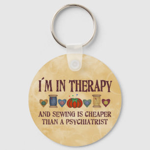 Sewing Therapy Keychain