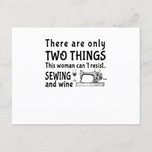 Sewing There Are Only Two Thing Holiday Postcard