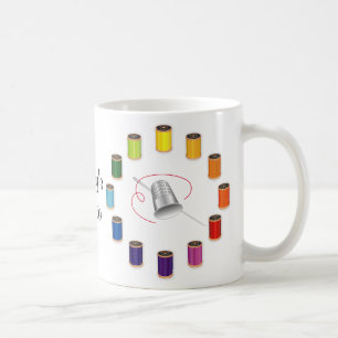 Sewing Thimble, Needle and Threads Coffee Mug