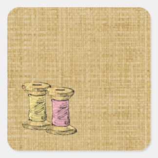 Sewing Thread Burlap Label Sticker