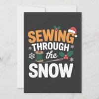 Sewing Through the Snow Funny Christmas Quilt