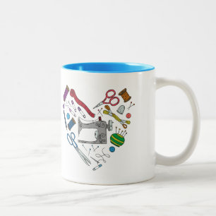 Sewing Tools Heart Mug