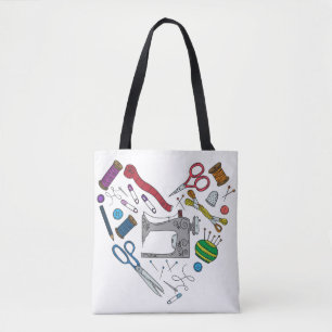Sewing Tools Heart Tote