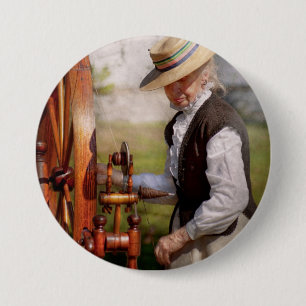 Sewing - Weaving - Big wheel keep on turning 3 Inch Round Button