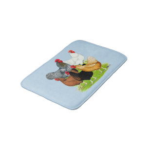 Sex-linked Chickens Quintet Bath Mat