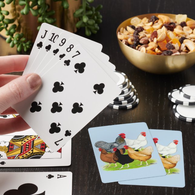 Sex-linked Chickens Quintet Playing Cards (In Situ)