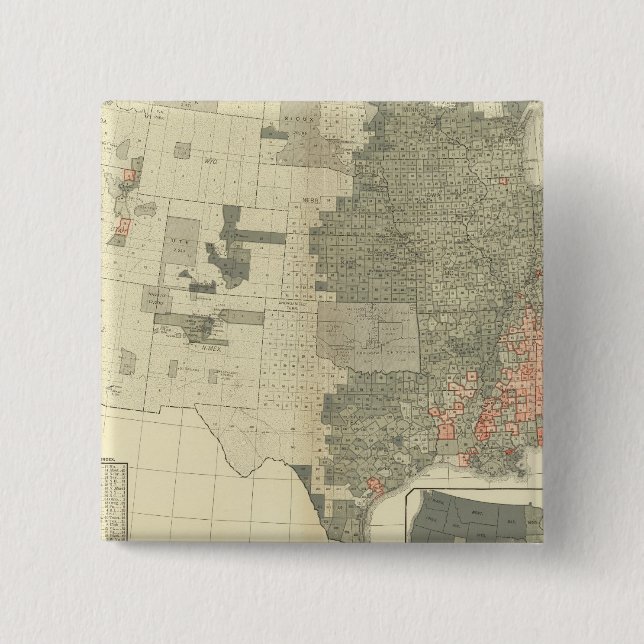 Sexes by counties 2 inch square button (Front)