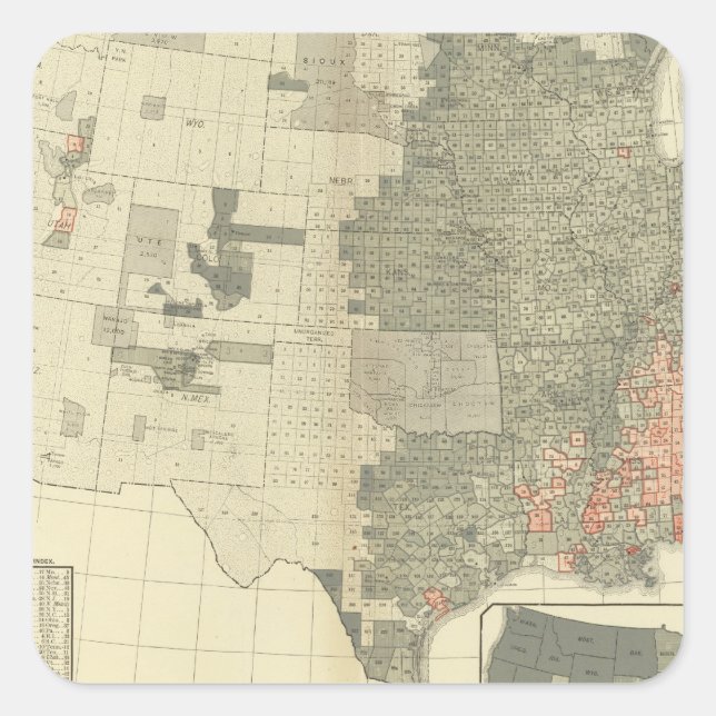 Sexes by counties square sticker (Front)
