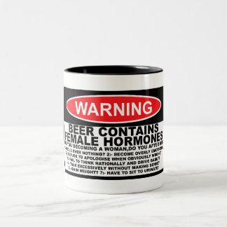 Sexist beer Two-Tone coffee mug