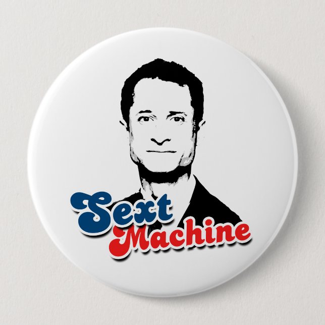 SEXT MACHINE 4 INCH ROUND BUTTON (Front)
