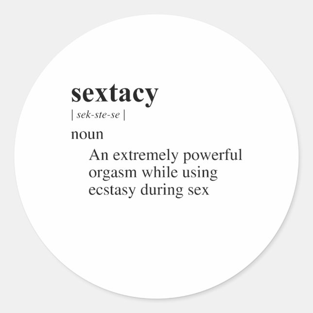 SEXTACY CLASSIC ROUND STICKER (Front)