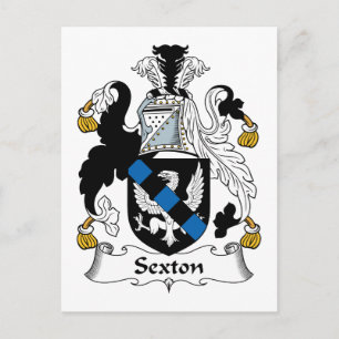 Sexton Family Crest Postcard