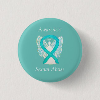 Sexual Abuse Awareness Angel Ribbon Pin