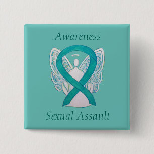 Sexual Assault Awareness Angel Ribbon Pin
