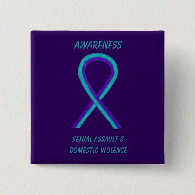Sexual Assault & Domestic Violence Awareness Pins (Front)