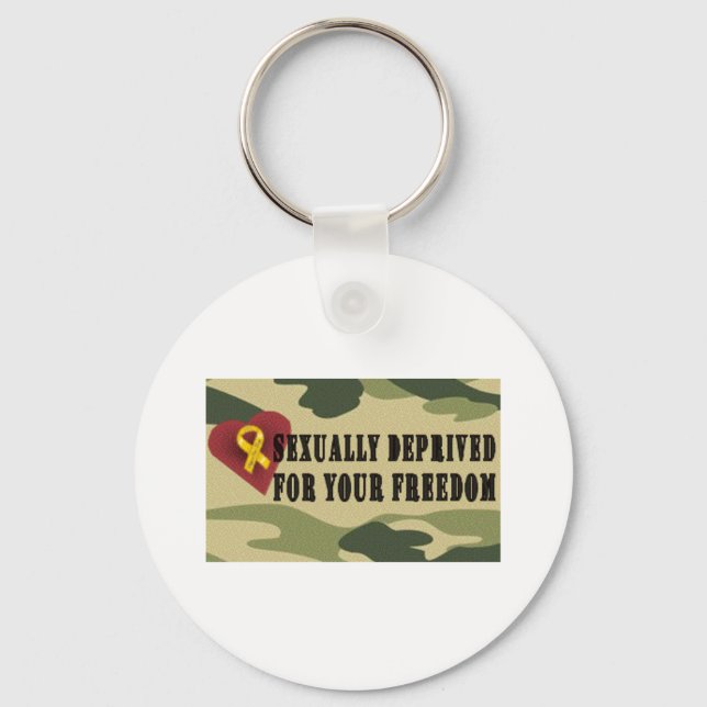 Sexually Deprived for Your Freedom Keychain (Front)
