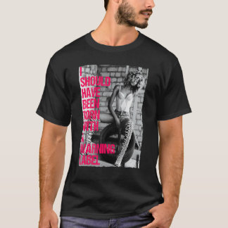 Sexy African American Woman Girl On Car Tire Mecha T-Shirt